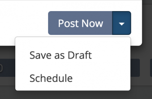 Save as Draft & Schedule