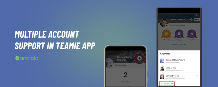 Multiple Account Support on Teamie App